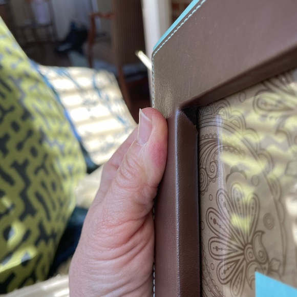 Sicira 4x6 Leather Frame, Brown and Turquoise Never Used - Picture 7 of 10
